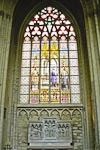 Magnificent stained glass window in one of the transepts.