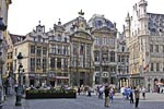 La Grand Place:  a row of shops and restaurants along the south side