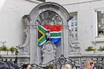 The Manneken Pis in a South African costume.