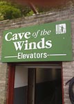 The elevators down to the Cave of the Winds.  Time to get wet again.